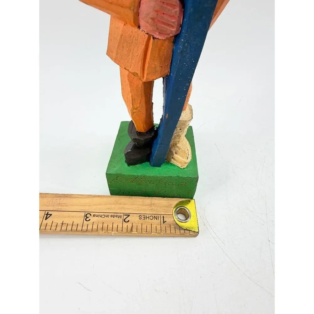Hand Carved Wooden Folk Art Figure 